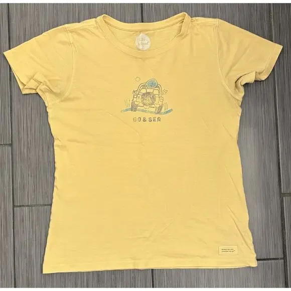 Life Is Good Women's Classic Sleeveless Crusher Tee - 100% USA Grown Cotton, High-Low Hem
